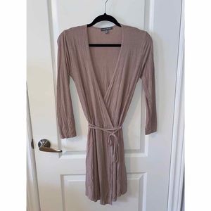 Pink wrap dress